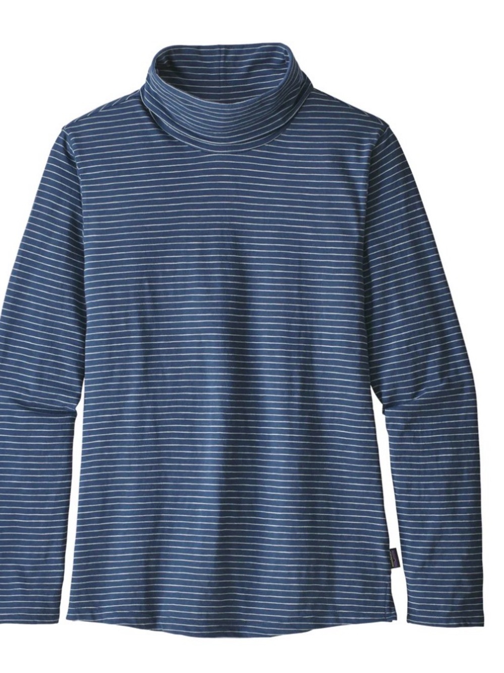 EUC Patagonia Worn Wear Blue Striped Long-Sleeve Turtleneck Top